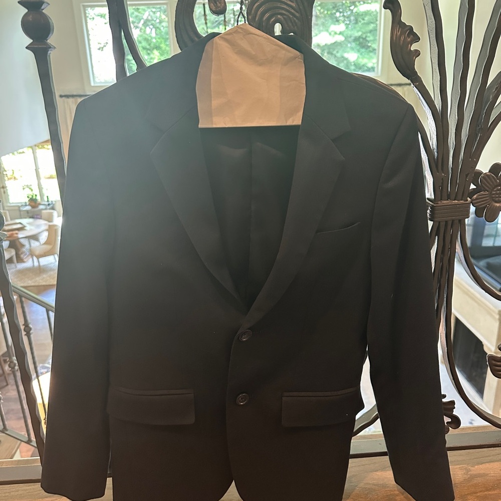 Classic Navy Men's Blazer and white Shirt (14 1/2, 32/33)